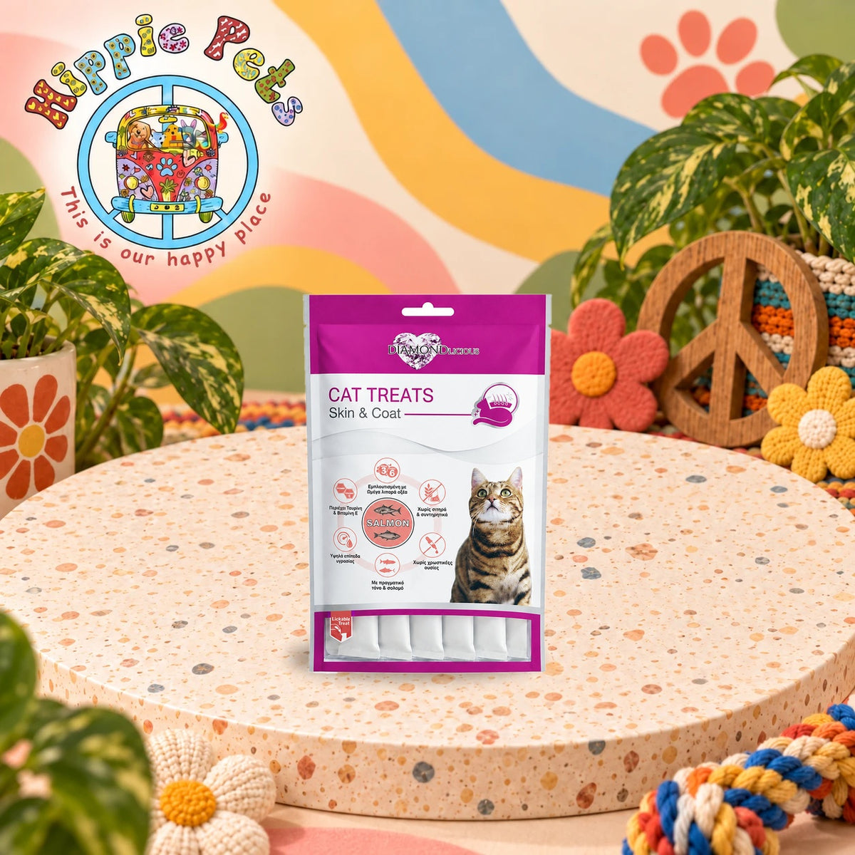 PET CAMELOT Diamondlicious Creamy Treats 70gr - Τόνος & Σολομός