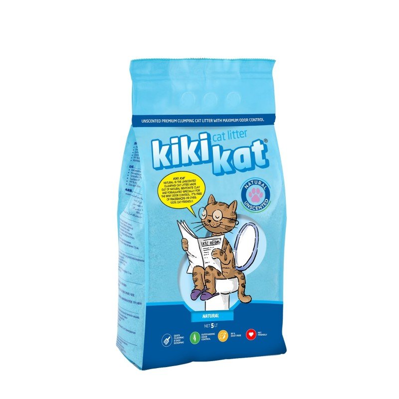 KIKI KAT Άμμος Γάτας Μπετονίτη - Natural 5 L – φωτογραφία b