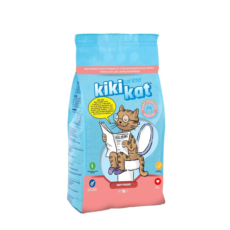 KIKI KAT Άμμος Γάτας Μπετονίτη - Baby Powder 10 L – φωτογραφία b