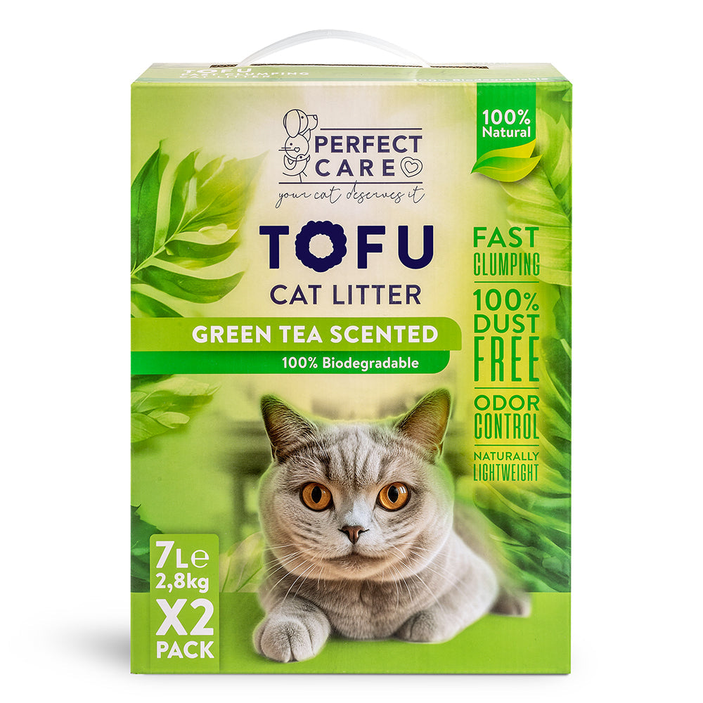 PERFECT CARE Φυτική Άμμος Γάτας Tofu - Green Tea 14 L – φωτογραφία b