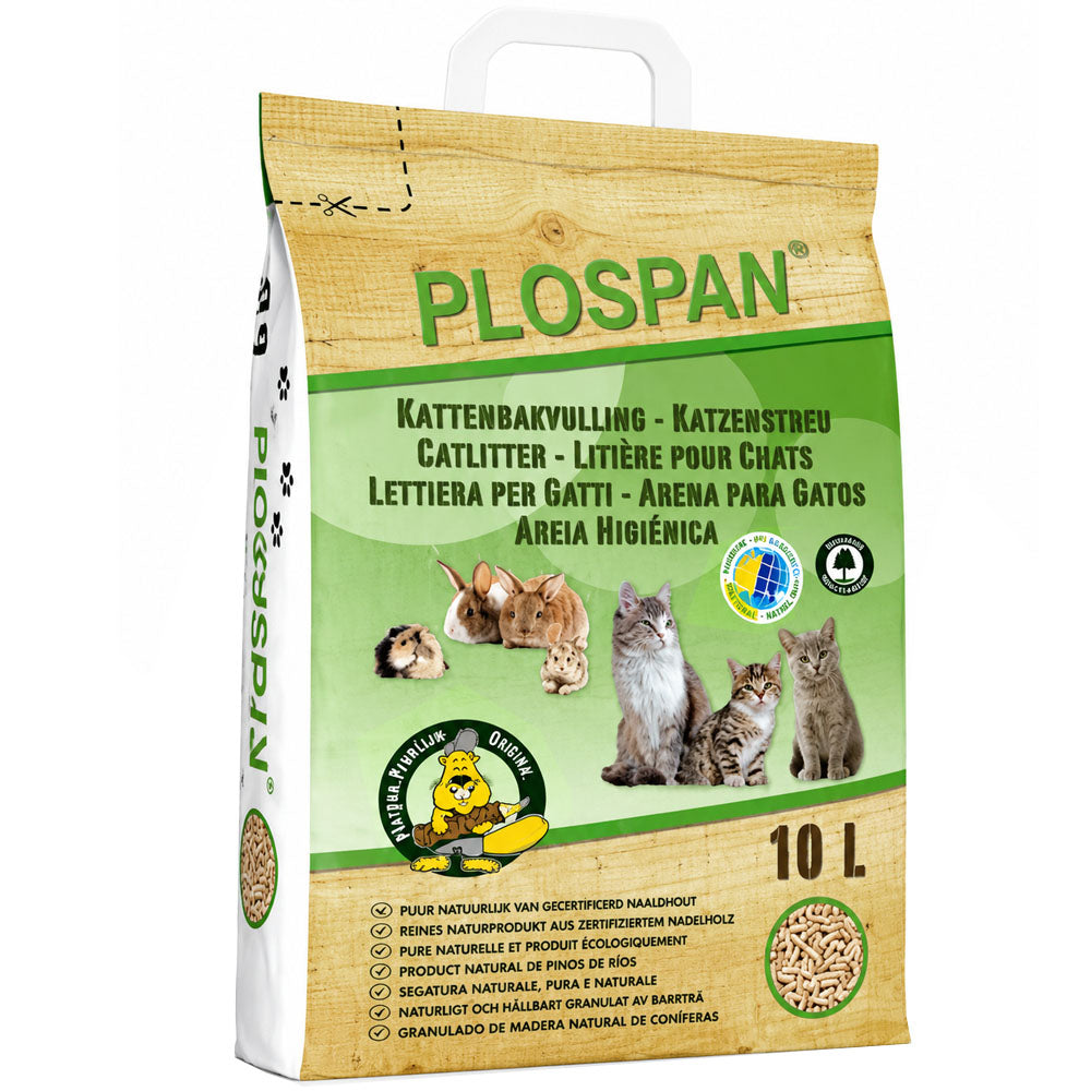 PLOSPAN Φυσικό Υπόστρωμα Γάτας Pellet 10 L – φωτογραφία b