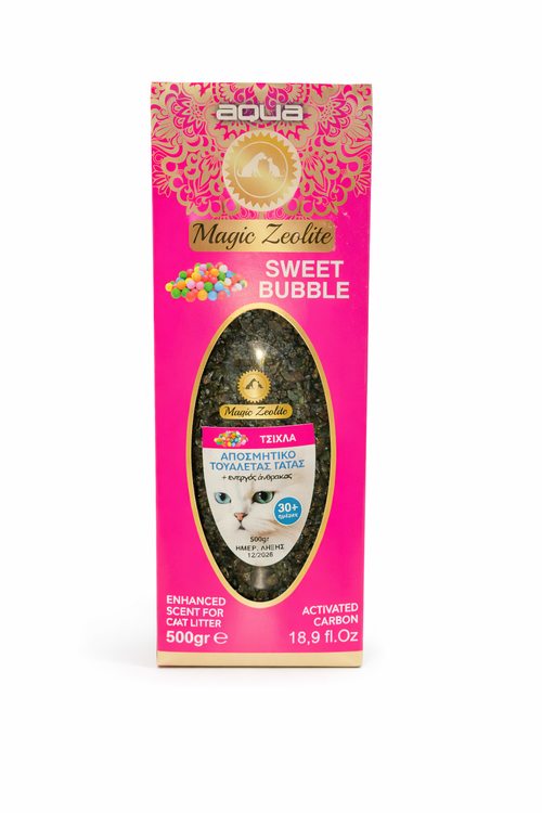 Aqua Magic Zeolite Αποσμητικό Τουαλέτας Γάτας 500g - Sweet Bubble