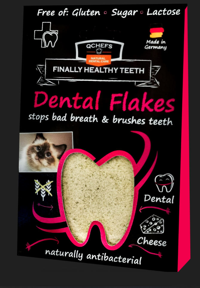 QCHEFS Dental Flakes Οδοντικές Νιφάδες για Γάτες 80g