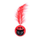 PET NOVA Παιχνίδι γάτας Πλαστική μπάλα με φτερό Crazy Ball