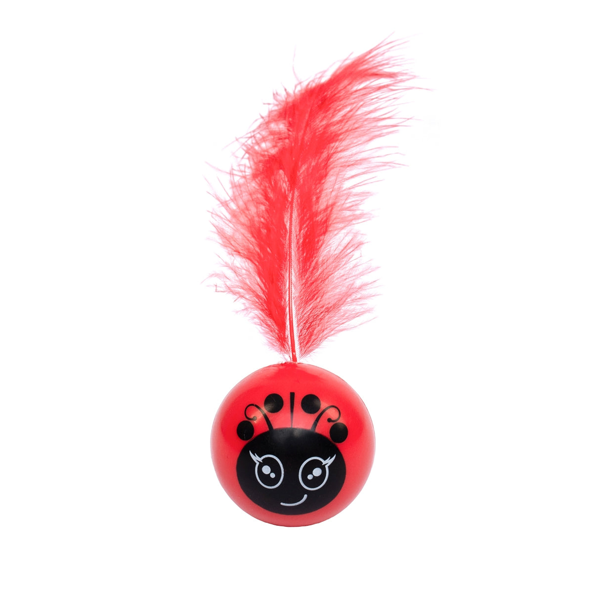 PET NOVA Παιχνίδι γάτας Πλαστική μπάλα με φτερό Crazy Ball