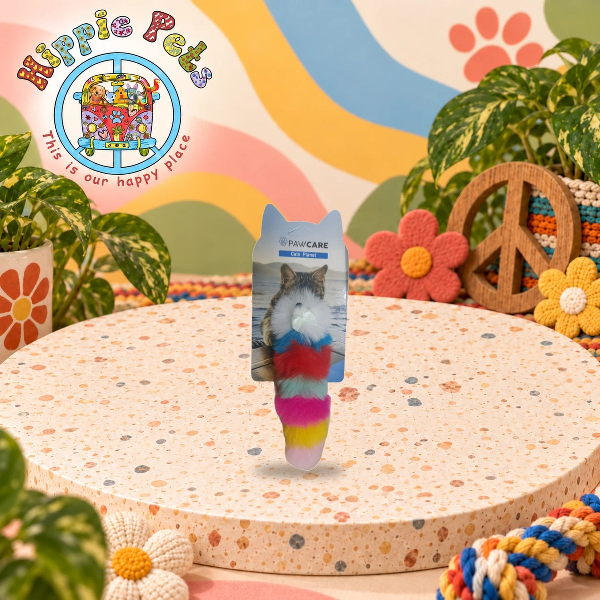 PAW CARE Παιχνίδι Γάτας - Colorful Mouse Big Tail