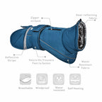 OHANA Αντιανεμικό Παλτό Windproof Dog Coat Self Warming - XL - Γκρι – φωτογραφία 3