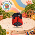 PAW CARE Αμάνικο Αντιανεμικό Μπουφάν Dog Fans - L 33cm - Κόκκινο