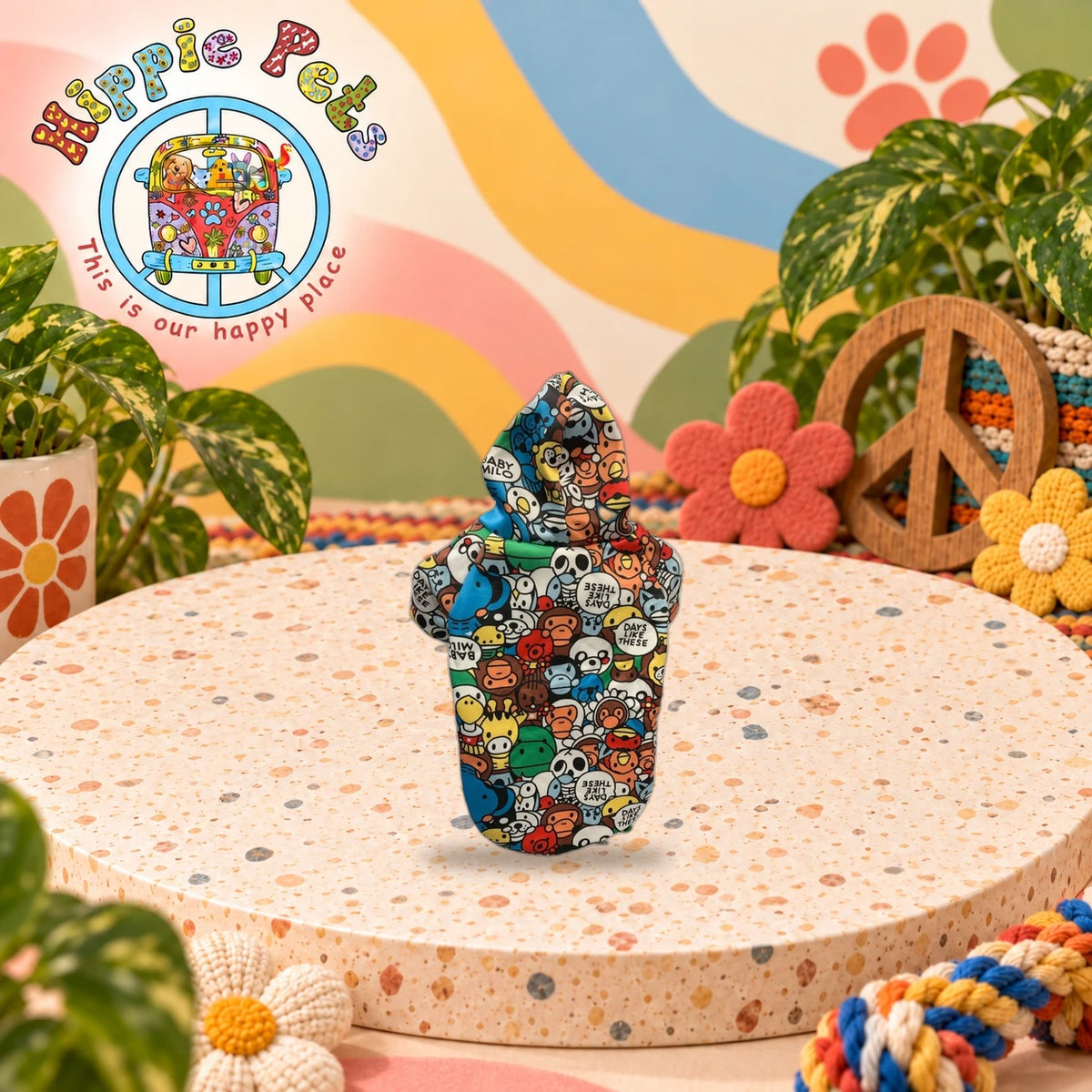 PAW CARE Φούτερ με Κουκούλα Zoo Friends - S 25cm