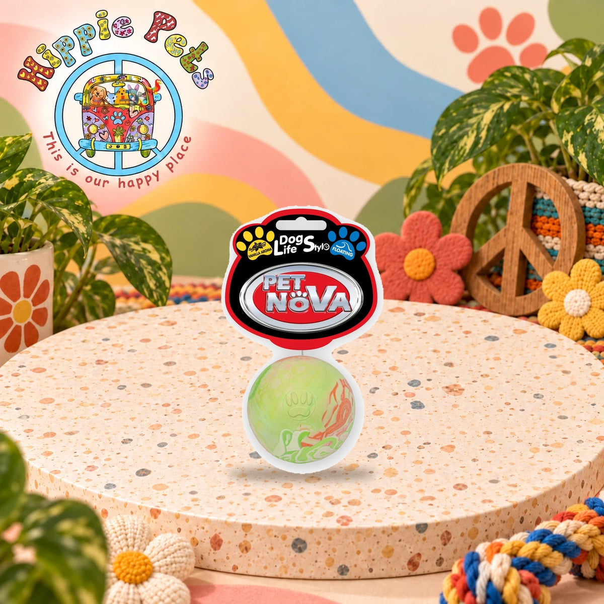 PET NOVA Floating Ball με άρωμα βανίλιας - Rub Saturn L 7cm