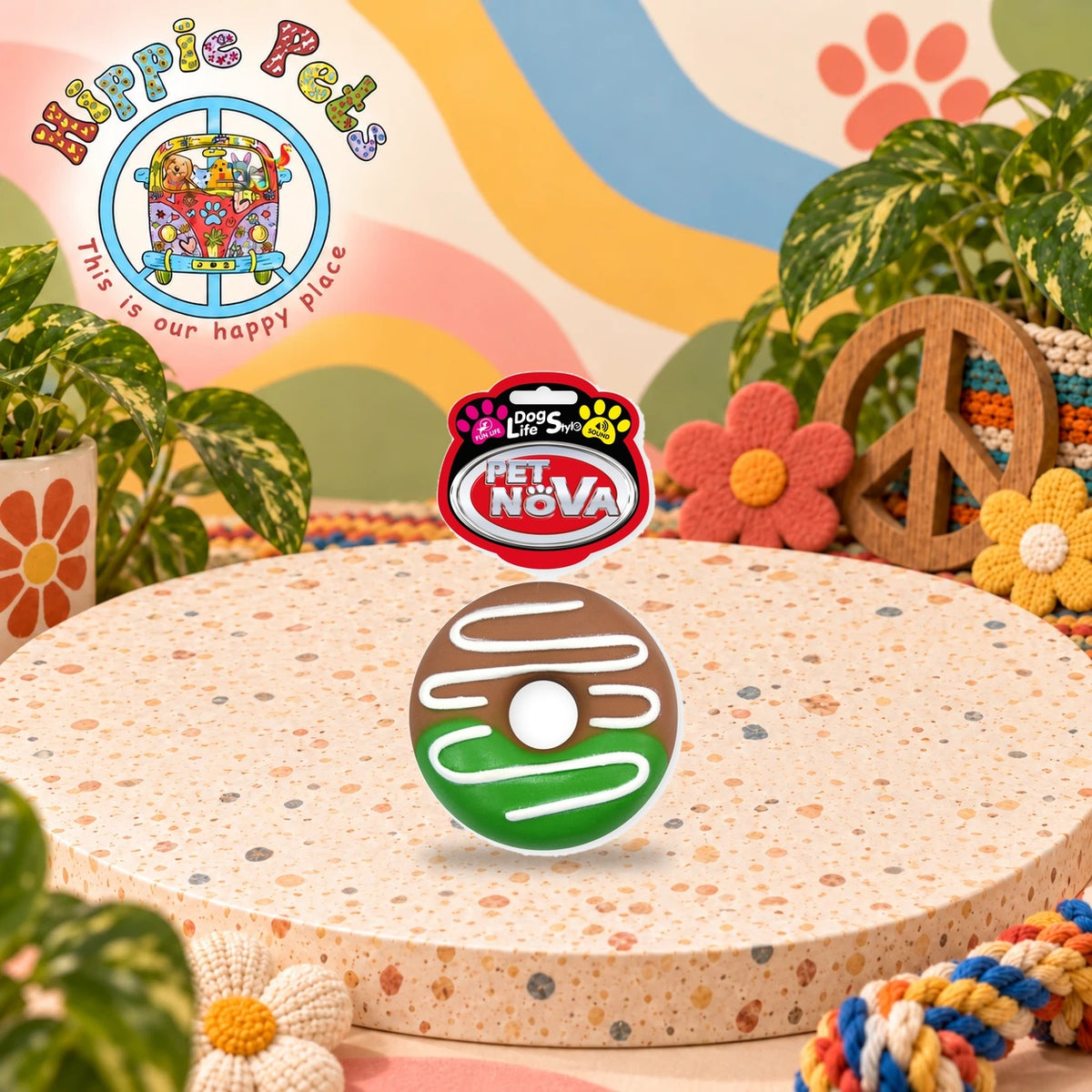 PET NOVA Διαδραστικό Παιχνίδι με ήχο - Vin Donut 10cm