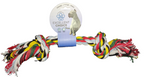 PAW CARE Πολύχρωμο Παιχνίδι Σχοινί Cotton Flossy με δύο Κόμπους 40cm