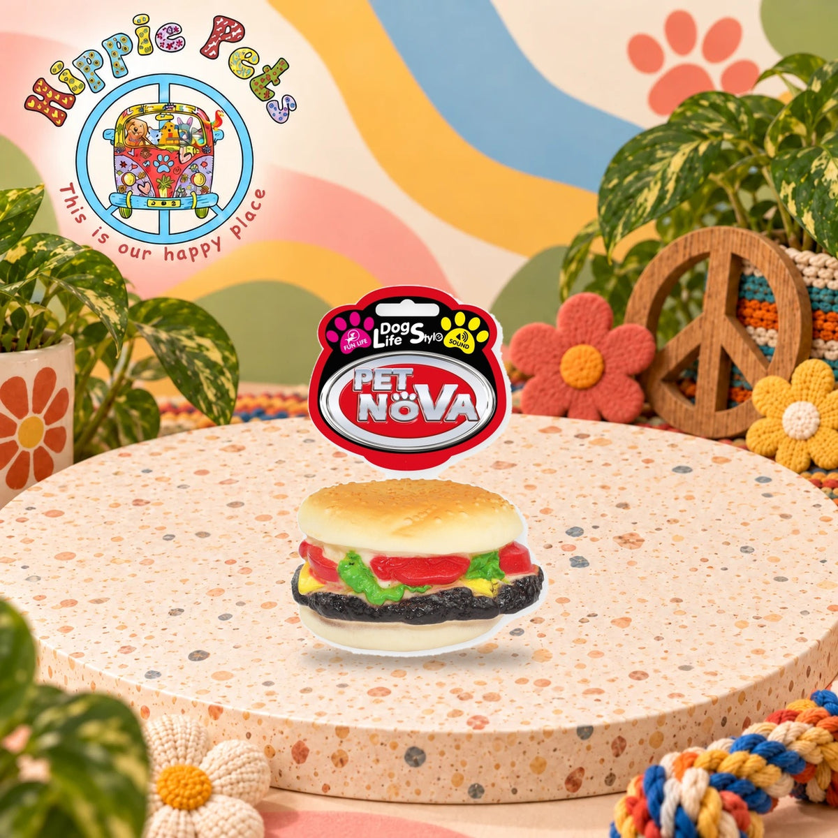 PET NOVA Διαδραστικό Παιχνίδι με ήχο - Vin Hamburger 9cm